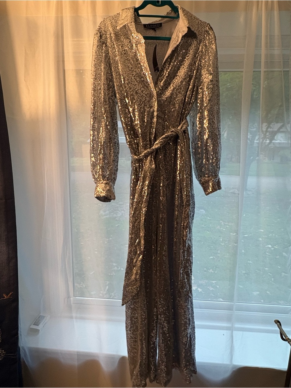 Silver Sequin Jumpsuit